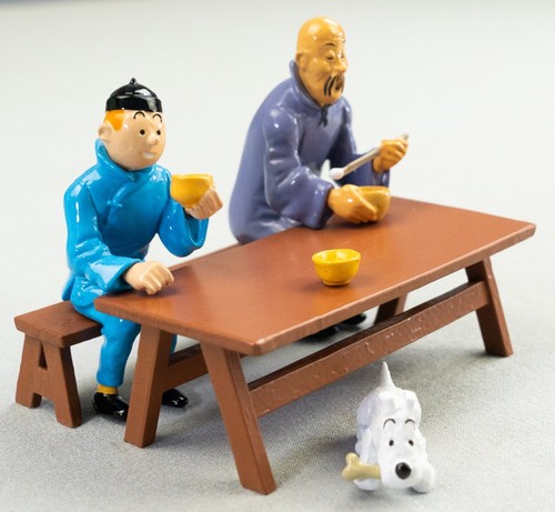 Moulinsart Statuette Tintin 29264 "Noodle Bar Break" 2024 Metal Figurines Figure - Picture 6 of 12