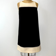 Ann Taylor Dress Women 4 Shift Color Block Loft Sleeveless Work Party Core No