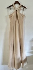 AZAZIE SIZE A12 Champagne Mermaid Side Slit Bridesmaid Dress CHIFFON