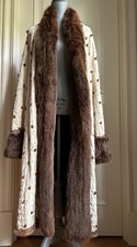Genny Reversible Mink Long Coat Size M 100% Authentic New