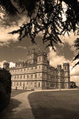 Highclere Castle Downton Abbey TV Drama Hampshire England Foto Bild