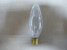 6 PACK 25 Watt B8 Clear Torpedo Shape Candelabra Chandelier Light Bulbs 1021