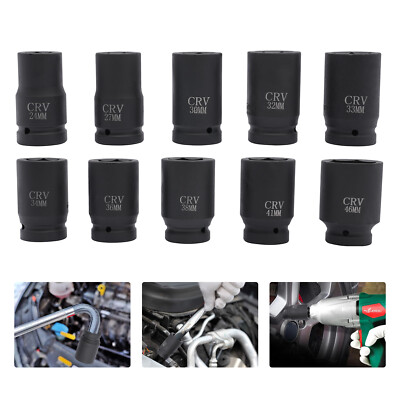 1 Zoll 10tlg 24mm - 46mm Schlagschrauber Nüsse Satz LKW Kraftnüsse Nuss Set 88mm