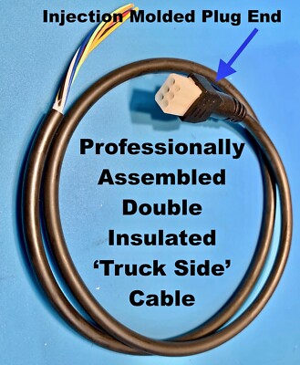 WESTERN FISHER SNOW PLOW REPLACEMENT 6 PIN TRUCK SIDE CABLE & PLUG ASSY UNIMOUNT