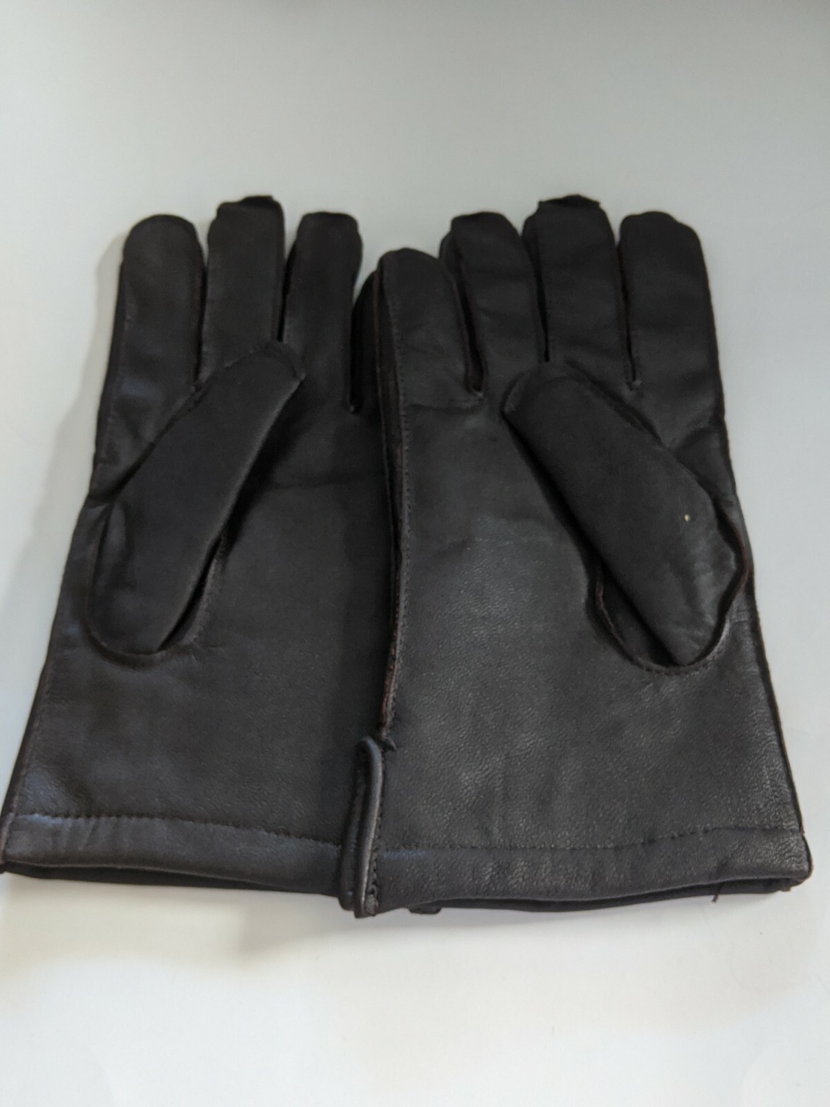 Men's Rabbit Fur Lined Leather Gloves, Brown Large eBay