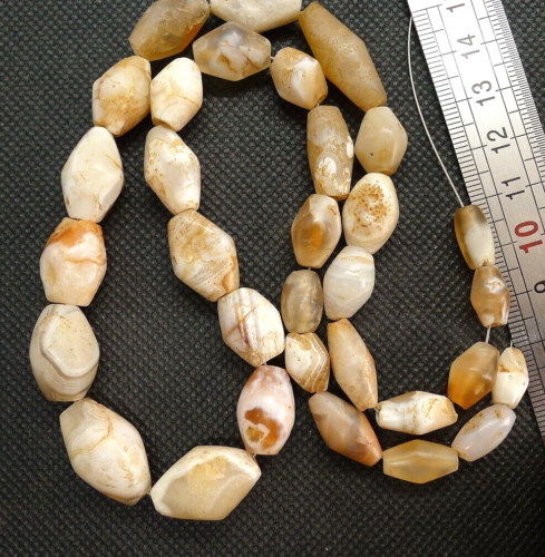 Lot Perles Ancien Afrique Mali Ancient Antique Banded Agate African Trade Beads - Photo 1/8