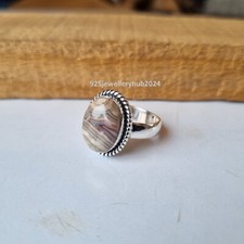 Crazy Lace Agate Gemstone Ring 925 Sterling Silver Beautiful Girls Ring PG5992