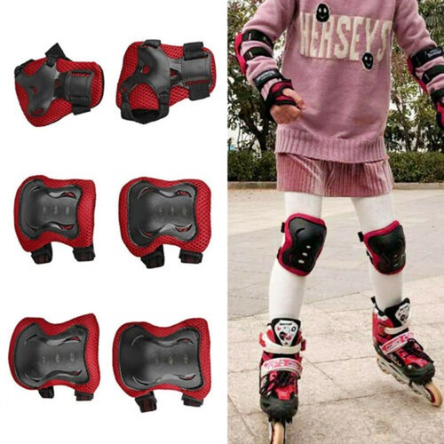 6Pcs Kids Elbow Wrist Knee Pads Protective Gear Set Skate Roller Cycling Bike - Picture 9 of 21