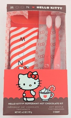 Moon x Hello Kitty Peppermint Hot Chocolate Toothpaste + 2 Toothbrushes Set