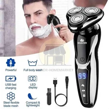 Electric Shaver Beard Shaving Men Wet/Dry Trimmer Rotary Razor USB Rechargeable
