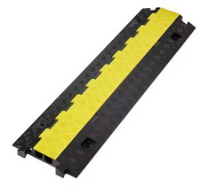 VEVOR Cable Protector Ramp 2 Channel 22000 lbs. Load Traffic Speed Bump