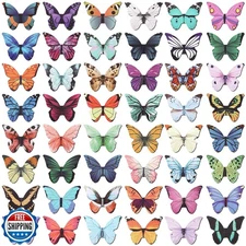 50 Pieces Butterfly Magnetic Bookmarks, Foldable Butterfly Bookmarks, Beautif