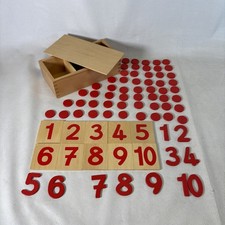 Montessori s  Counters Wooden Educational Math Preschool Daycare Toy