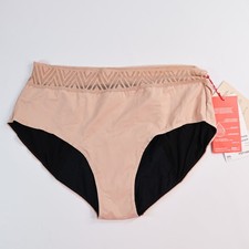 New Thinx Underwear Hiphugger Moderate Period Briefs Beige Womens Size 3XL NWT
