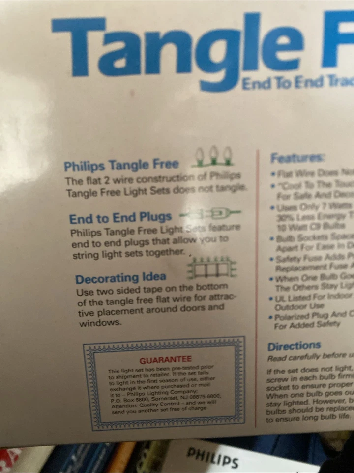 VTG Christmas And Holiday Lights Red White & Green 25 Style C9 -Tangle-Free - Image 3 of 3