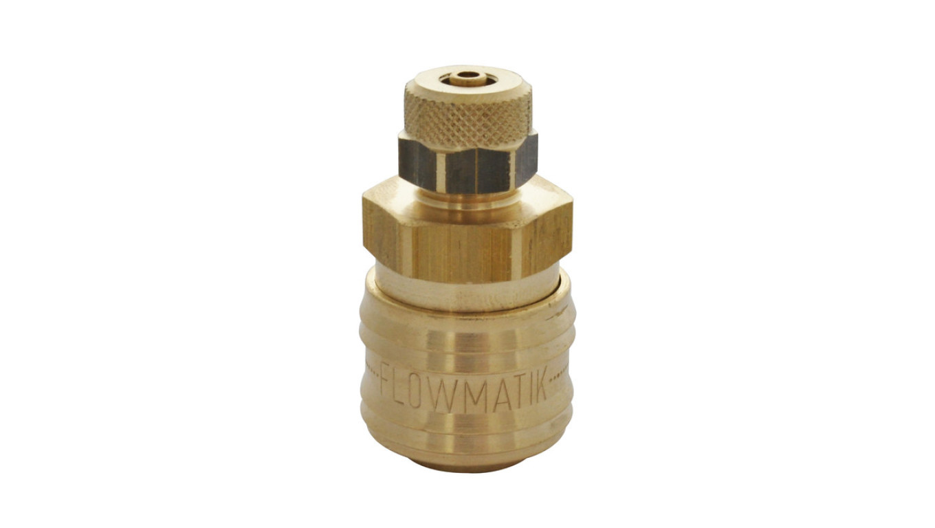 Pneumatic quick connector DN7.2 type 26, screwed for hose fi 6x4 mm, bras /T2UK