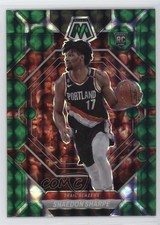 2022-23 Panini Mosaic Rookies Green Mosaic Prizm Shaedon Sharpe #213 6k2