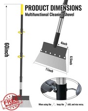 Garden Flat Shovel Heavy Duty 60" Handle Floor Scraper Tool Outdoor