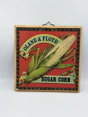 Vintage 1890s OLNEY & FLOYD SUGAR CORN New York Can Crate Label 