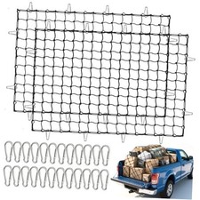 2 Pack Cargo Net for Pickup Truck Bed, 4' x 6' Heavy Duty Bungee Mesh, Simple