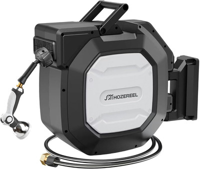 5/8'' X 100 Ft Heavy Duty Retractable Garden Hose Reel by HOZEREEL, Outdoor Garde