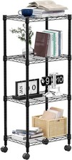 M MZG 4-Shelf Adjustable Heavy Duty Steel Wire Rack, Adjustable Storage Shelving