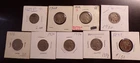 Lot of 9 Buffalo Nickels Type 1 1927/28/29-S/30/36 36/36/36-S/37