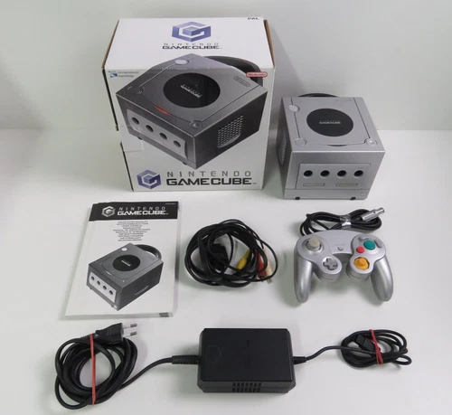 Nintendo Gamecube Konsole - Silber - inkl. Zubehör - OVP - CIB - Komplett !