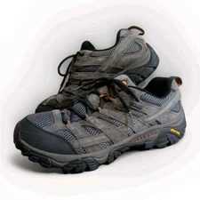 Merrell Mens Moab 2 Hiking Shoes Size 11.5 Grey J06029 Trail Low Top Suede Mesh
