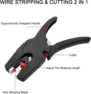Automatic Wire Stripper/Wire Cutter, 2 in 1 Wire Stripper Tool for 32-7 AWG Wire