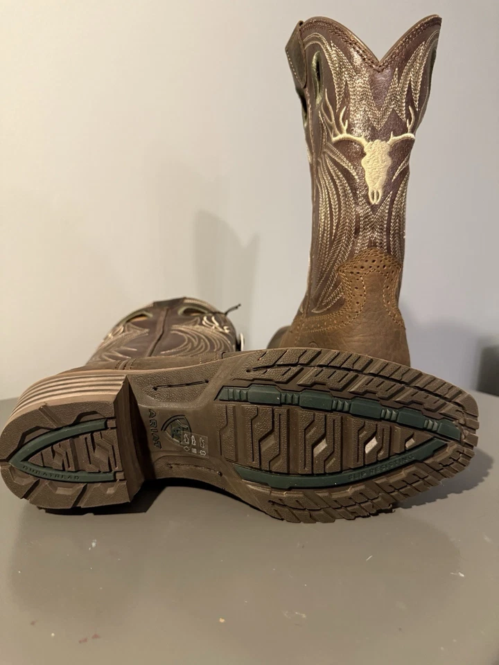 NUEVO | Bota de Vaquero Ariat Para Hombre Híbrida Roughstock Antler Wild Taupe 10061156 Foto 2 de 4