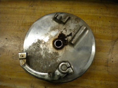 1973 Honda XL 250 XL250 front wheel brake backing plate shoes arm spring