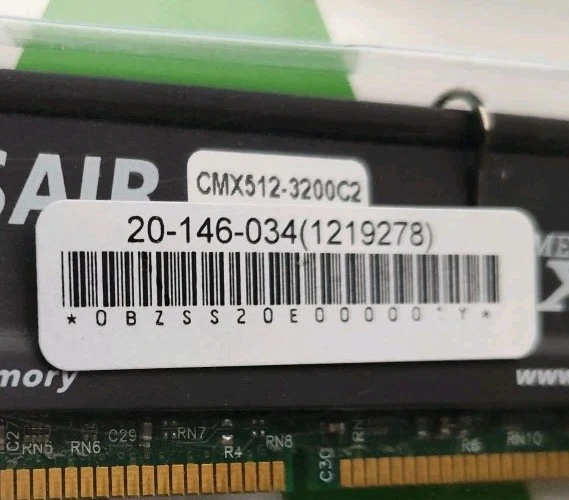 1/Corsair XMS CMX512-3200C2 PC3200 512MBRam - Image 2 of 4