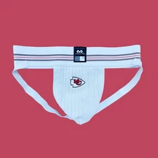 Kansas City Chiefs embroidery mens white athletic supporter jockstrap Football