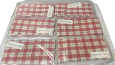 LOT OF 6 NORDIC HOUSE DESIGNS NYC CHECKBOOK COVER -  RED PICNIC PLAID NWT