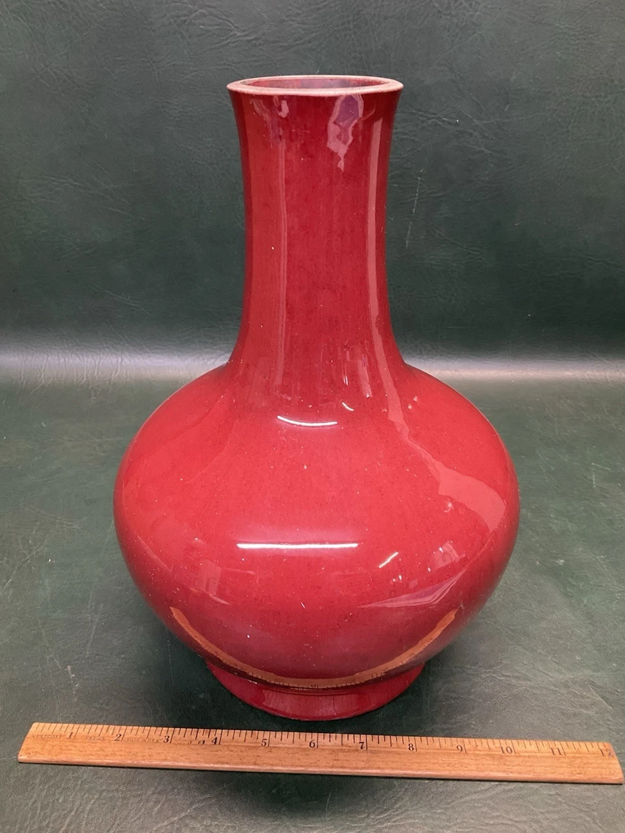 中国美術 紅釉花瓶 賞瓶 DT618 中国美術 紅釉花瓶 賞瓶 DT618 中国美術