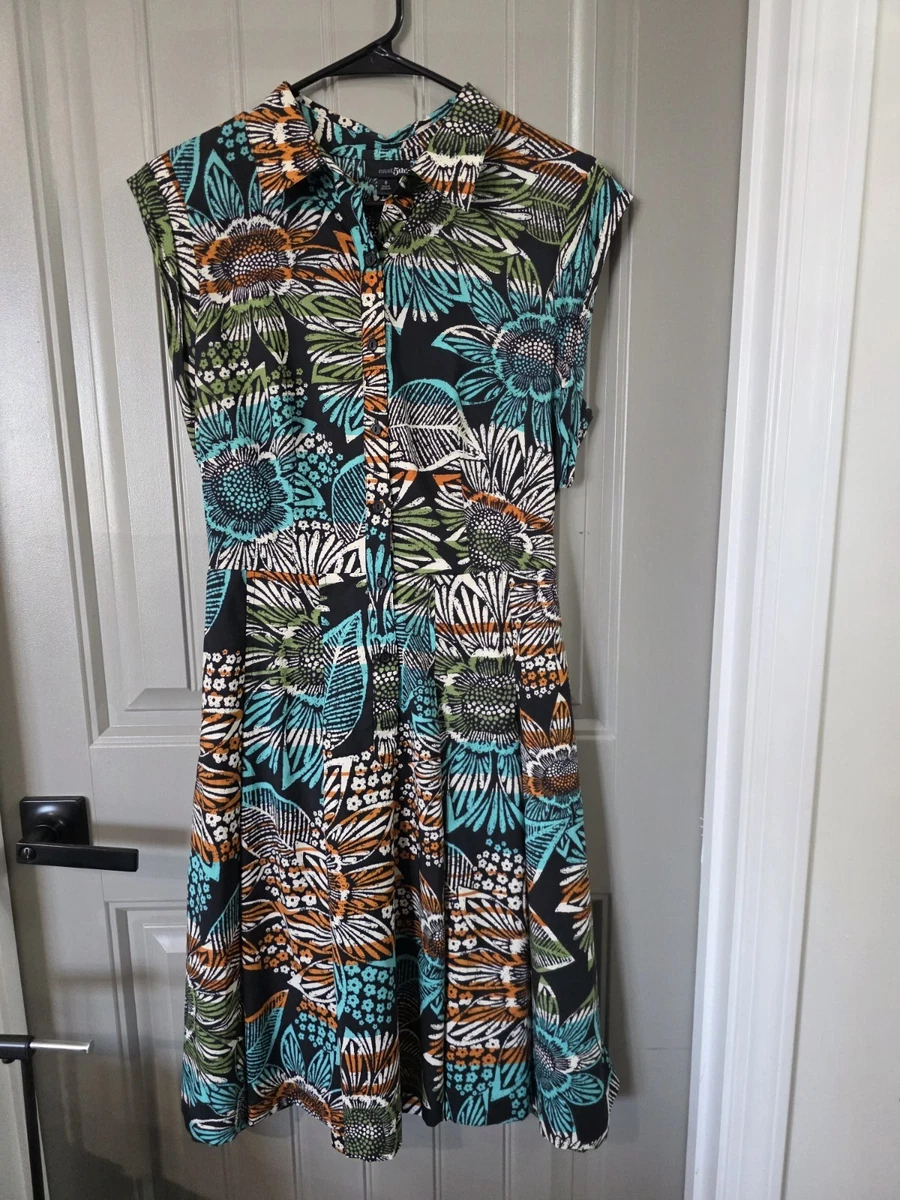 knee length dresses for ladies Cotton A line antifit Dress with Pockets – 145 East Official