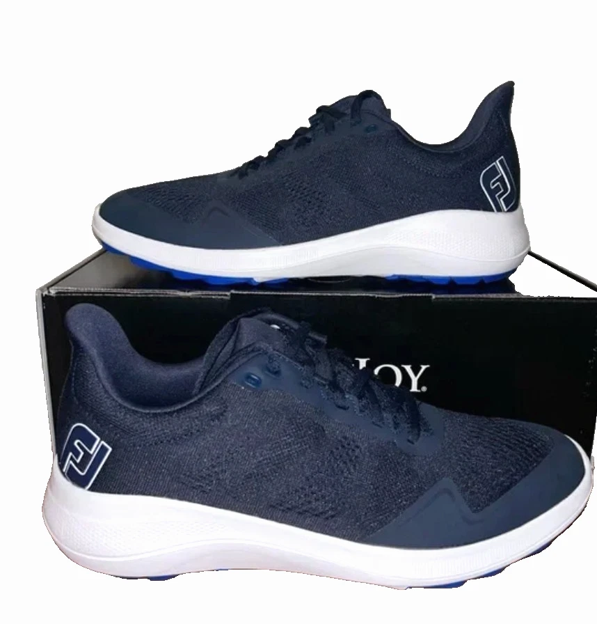 Footjoy FJ Flex (56140) Men's Spikeless Golf Shoes Navy/White Size 9 NWB