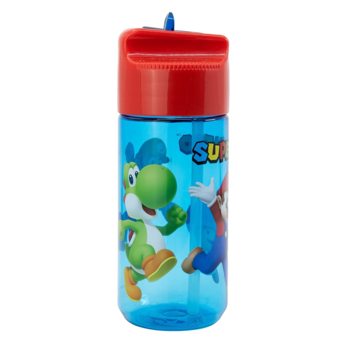 Super Mario Wasserflasche 430 ml auslaufsicher mit Trinkverschluss