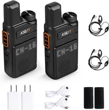 KSUN Walkie Talkies with Earpiece and Mic 22 FRS Channels Drop-Resistant, Long R