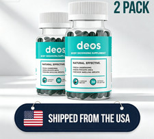 2 bottles DEOS Internal Deodorant Supplement  30 Capsules Full Body Deodorizer