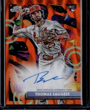 2025 Topps Cosmic Chrome Thomas Saggese Auto /25 #CCA-TS Orange RC