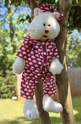 20'' NWOT Sweet Stuff 1997 Doze Clothes Bedtime Cat Plush in Nightgown Pyjamas