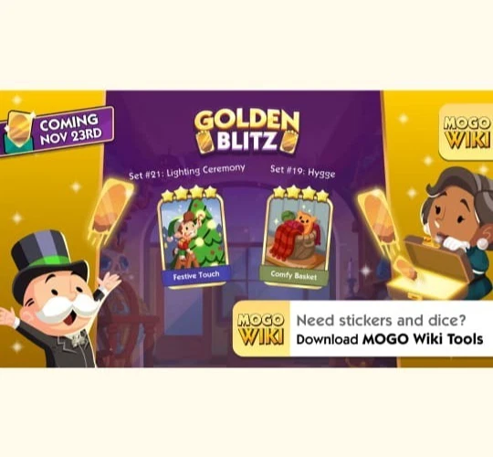 GOLDEN BLITZ | MONOPOLY Go⚡ENVÍO INSTANTÁNEO⚡abrigo impermeable listo | mapache viga Foto 4 de 4