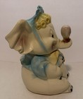 Brush McCoy W-8 Elephant Ceramic Cookie Jar Pastel Blue Yellow 11" Vintage — photo 7
