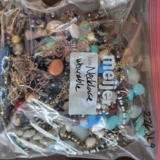 2 Lbs  Bulk Necklaces Jewelry Lot for Craft, resale, wearable vintage to new