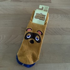 Animal Crossing Tom Nook Friendly Faces 3 Pair Ankle Socks Size 5-10 Womens New