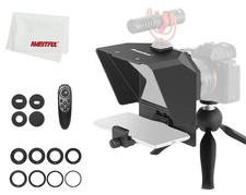AMBITFUL Tragbarer Teleprompter Kit mit Fernbedienung f&uuml;r Handy und DSLR