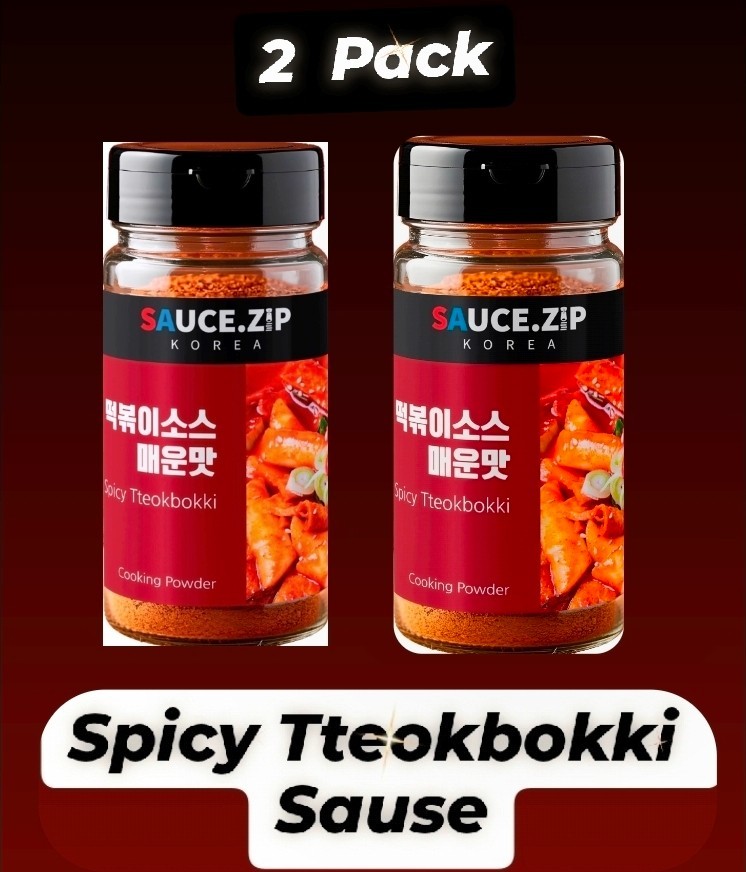Salsa en polvo coreana picante Tteokbokki [100 g x 2] mezcla instantánea de condimentos para pasteles de arroz