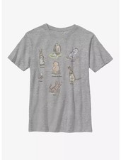 Disney Winnie The Pooh Winnie Poster Youth T-Shirt Sport Gray